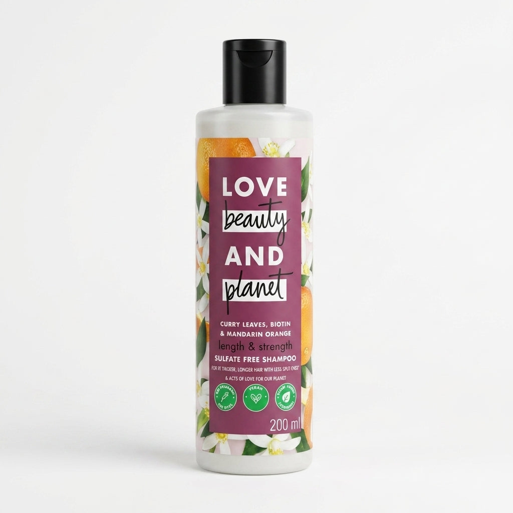 Love Beauty and Planet Curry Leaves, Biotin & Mandarin Orange Sulfate Free Shampoo - 200_ML