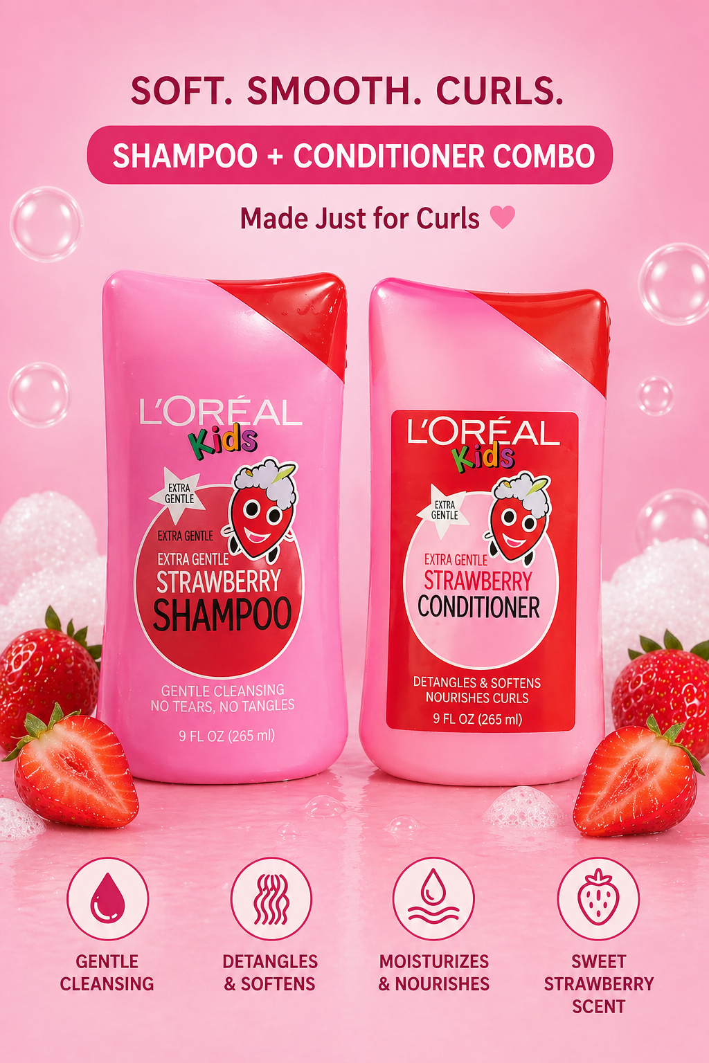 L'Oréal Kids Strawberry Shampoo & Conditioner - photo 2