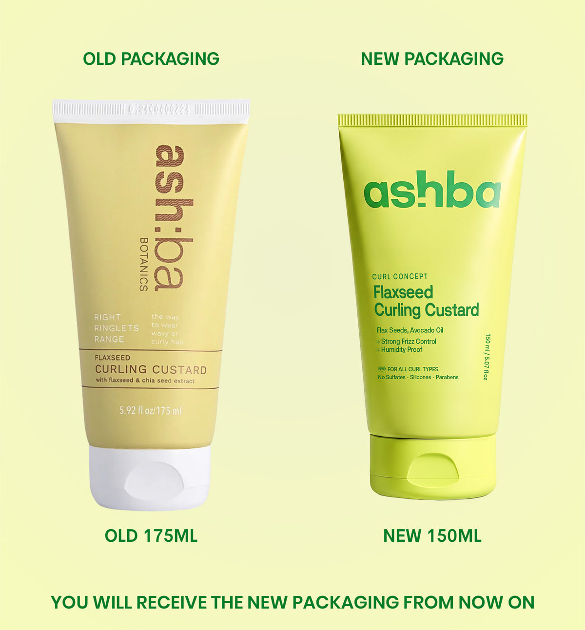 Ashba Botanics Flaxseed Curling Custard