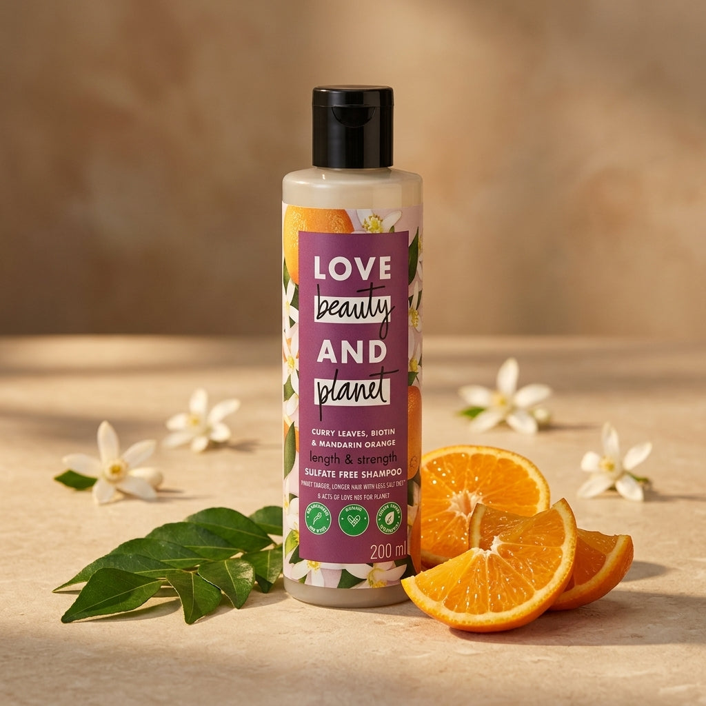 Love Beauty and Planet Curry Leaves, Biotin & Mandarin Orange Sulfate Free Shampoo - photo 7