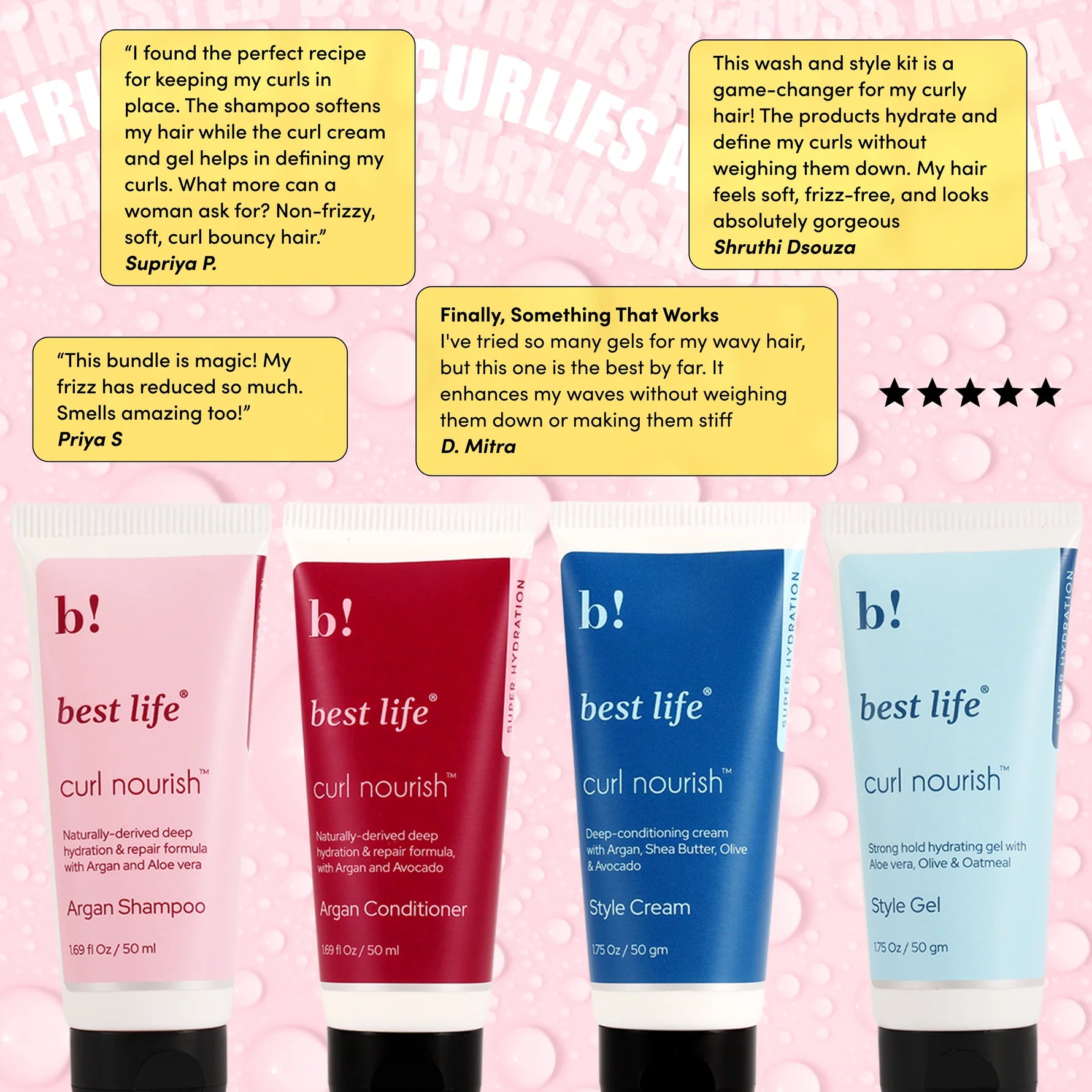 Best Life Curl Nourish Wash & Style Kit | For Curly, Wavy, Dry, Frizzy Hair | Travel Friendly - photo 6