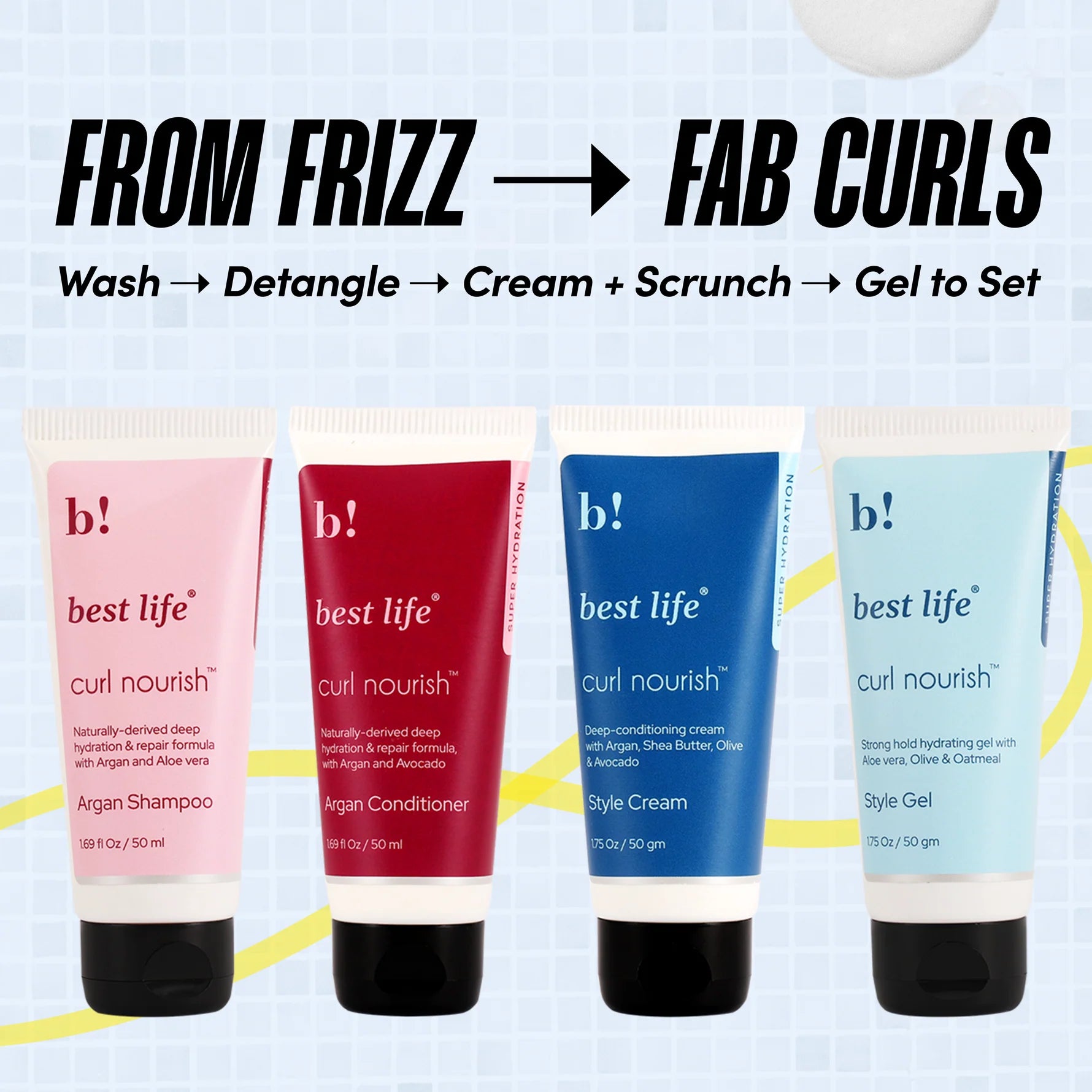 Best Life Curl Nourish Wash & Style Kit | For Curly, Wavy, Dry, Frizzy Hair | Travel Friendly - photo 2