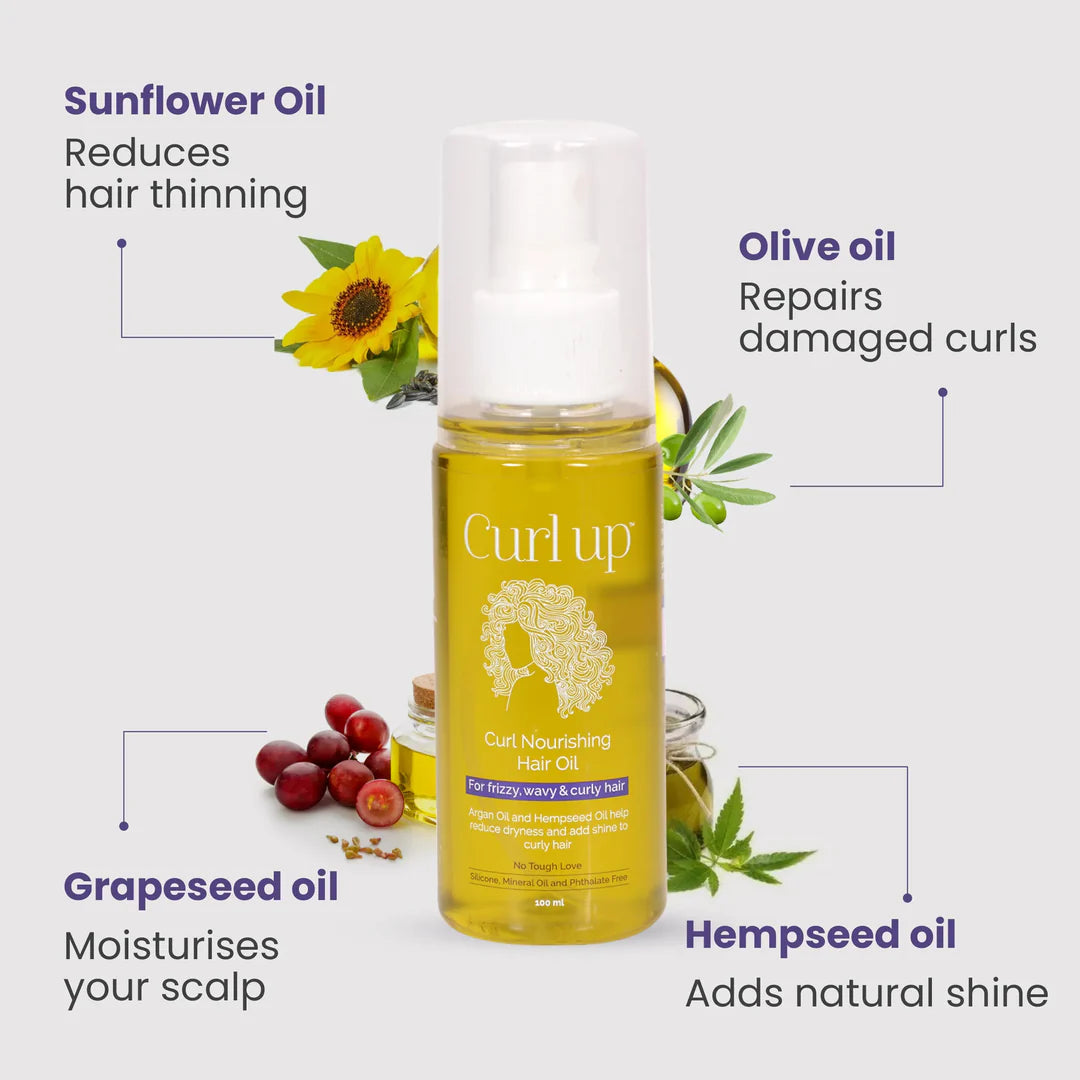 Curl Up Curl Nourishing Hair Oil - photo 4