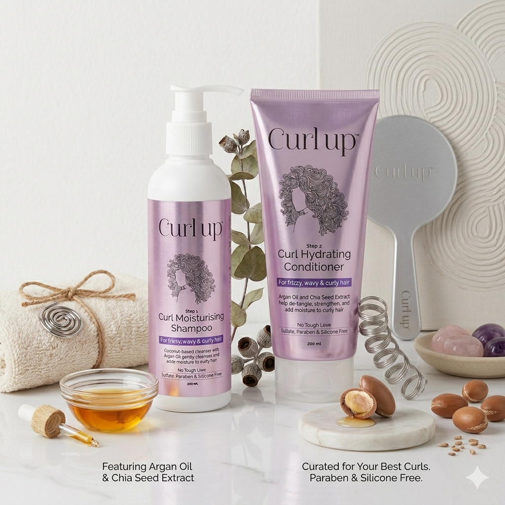 Curl Up Hair Wash Combo with Curly Hair Shampoo & Conditioner