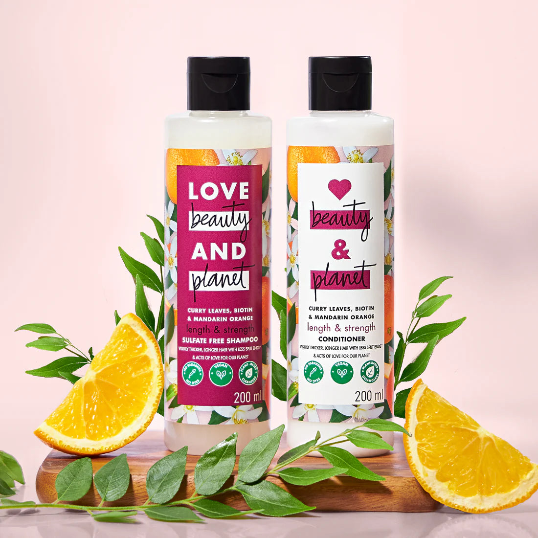 Love Beauty & Planet Curry Leaves, Biotin & Mandarin Long & Strong Hair Care Combo - photo 2