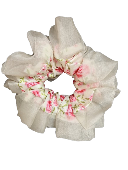 Curl Basics Floral Print Scrunchies
