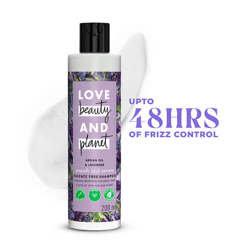 Love Beauty and Planet Argan Oil and Lavender Sulfate Free Anti-Frizz Shampoo - photo 3