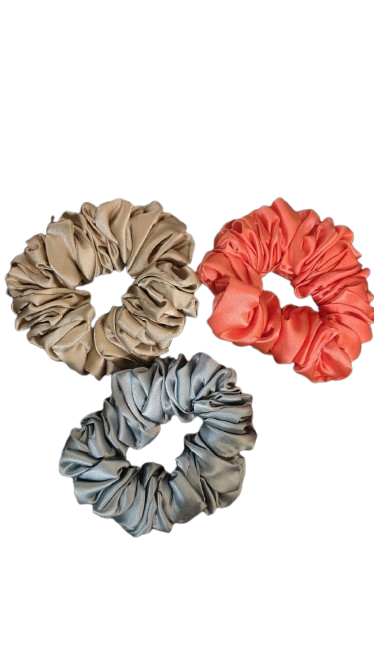 Curl Care Satin Hair Scrunchies Assorted Curl Protector - photo 5