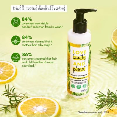 Love Beauty & Planet Rosemary & Yuzu Lemon Anti Dandruff Scalp Conditioning Treatment - photo 3