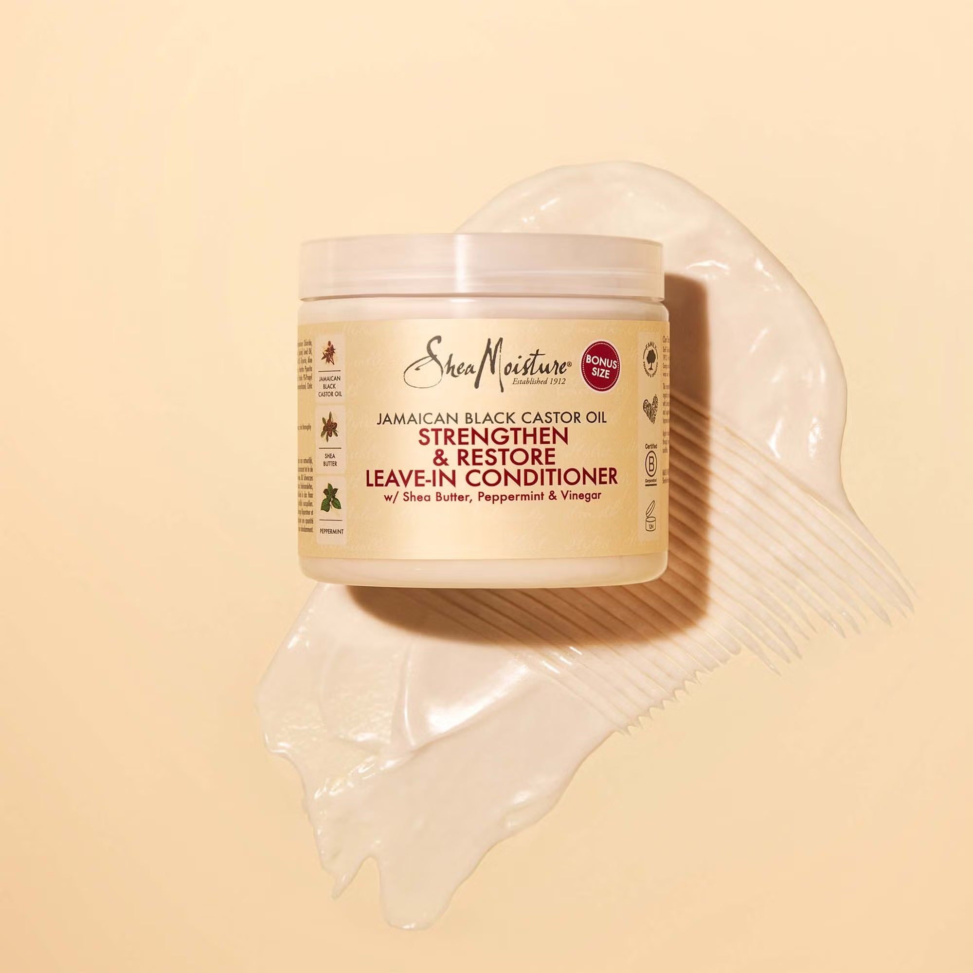 Shea Moisture Jamaican Black Castor Oil Strengthen & Restore Leave-In Conditioner - photo 4