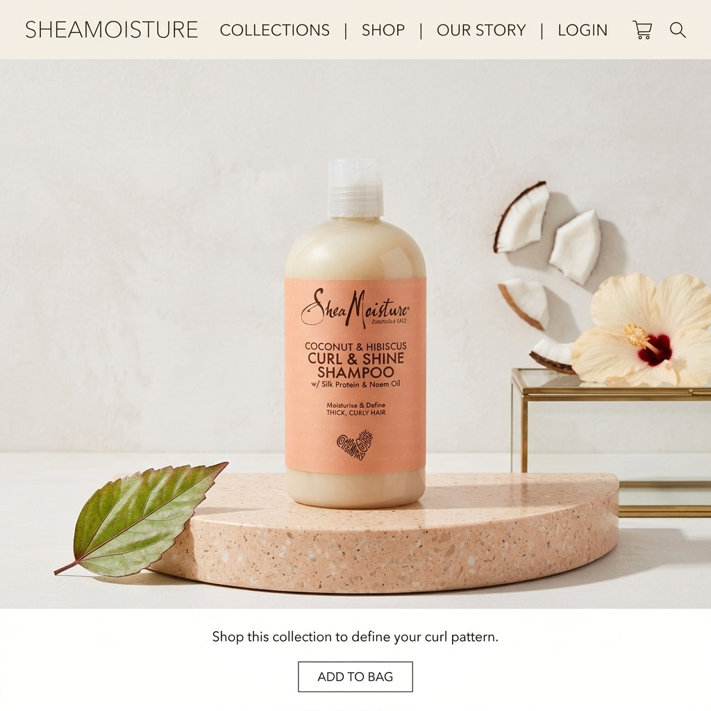 Shea Moisture Coconut & Hibiscus Curl & Shine Shampoo - photo 4