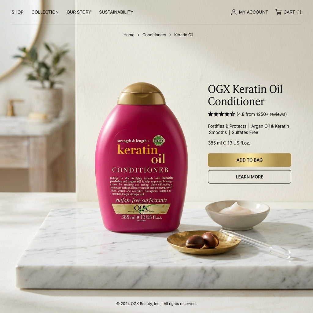 OGX Strength & Length Keratin Oil Conditioner - photo 3