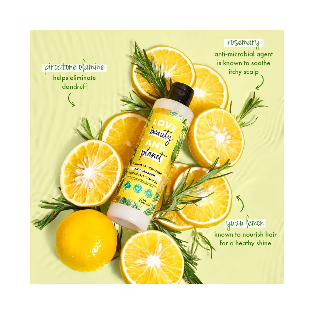 Love Beauty & Planet Rosemary & Yuzu Lemon Anti-Dandruff Shampoo & Conditioner Combo (200ml) - photo 2